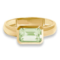 Gemnel Luxury Jewelry Diamond apple Green baguette Birthstone Ring for Girls