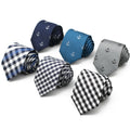 Custom Men Business Skinny Ties Woven Checked Necktie Corbatas Neck Tie for Man