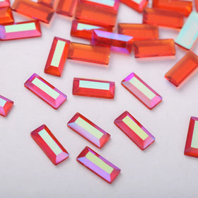 Lan Guan High Quality 3*7mm Flat Back Rectangle 3D Loose Nail Resin Rhinestones Decoration for DIY Nail Jewelry Accessories