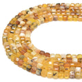 Loose Beads Gemstone Faceted Cube Square Shape Yellow Color Opal Bead for Jewelry DIY Making Size 5mm
