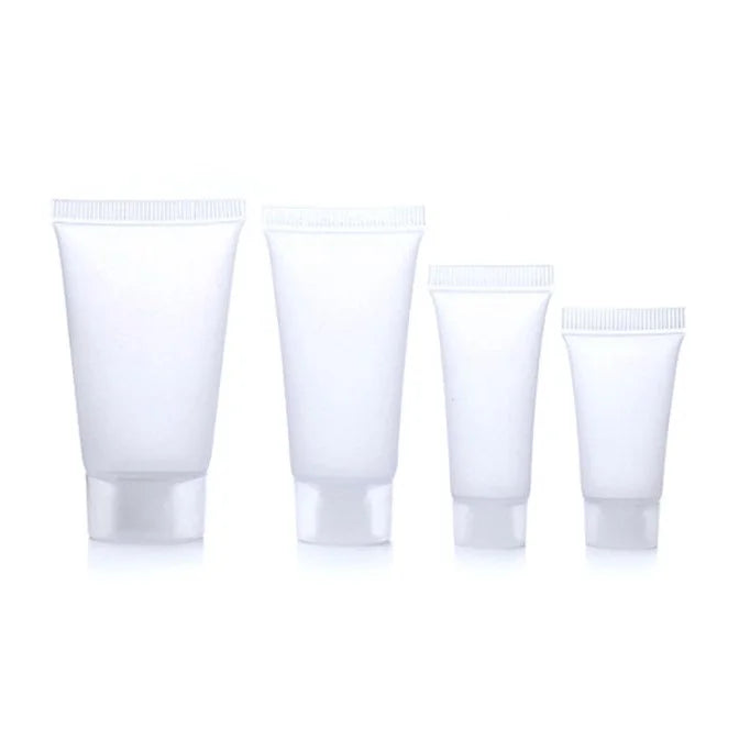 Cosmetic Hose Cleanser Hand Cream Lotion Plastic Round Soft Bottle with Screw Cap Travel Packaging