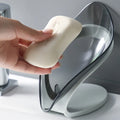 Plastic Leaf Drain Box Soap Tray Holder Leaf Shape Suction Cup Soap Dishes for Bathroom Hotel Soap Dish Holder