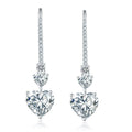Moissanite 925 Sterling Silver Earrings Heart Shape Quality Fashion Moissanite Hoop Earrings for Women