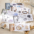 5pcs/pack Spring Wind Series Watercolor Smudges Transparent Transfer Printing Without White Background Hand Account Stickers