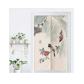 2024 Hotsale Custom Logo Designed Custom Sized Polyester Linen Japanese Korean Style Sliding Kitchen Door Curtain Banner