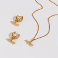 Stainless Steel Vintage Necklace Statement Unique Design Hoop Earring Dubai Gold Plated OT-Clasp Pendant Necklaces