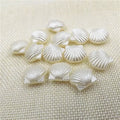 ABS Pearl Special-shaped Beads Straight Holes Scallop-shaped Pearl Plastic Beads