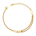 Wholesale Hot Selling Customized Color Rectangular Couple Chain Bracelet Stainless Steel Bracelet