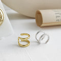 New Design Fashion Jewelry S925 Sterling Silver 925 Double Line Cuff Earrings for Women EA449