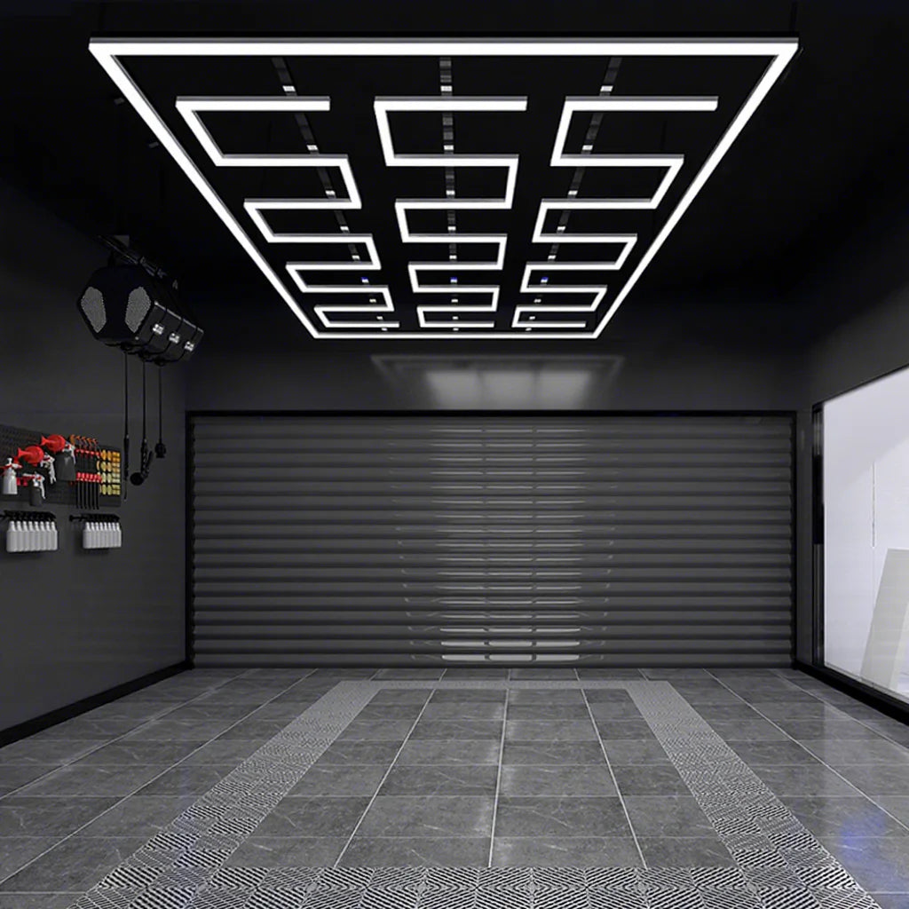 High CRI Professional S Shape Car Workshop Supermarket Lighting Gym Auto Shop Lights Led