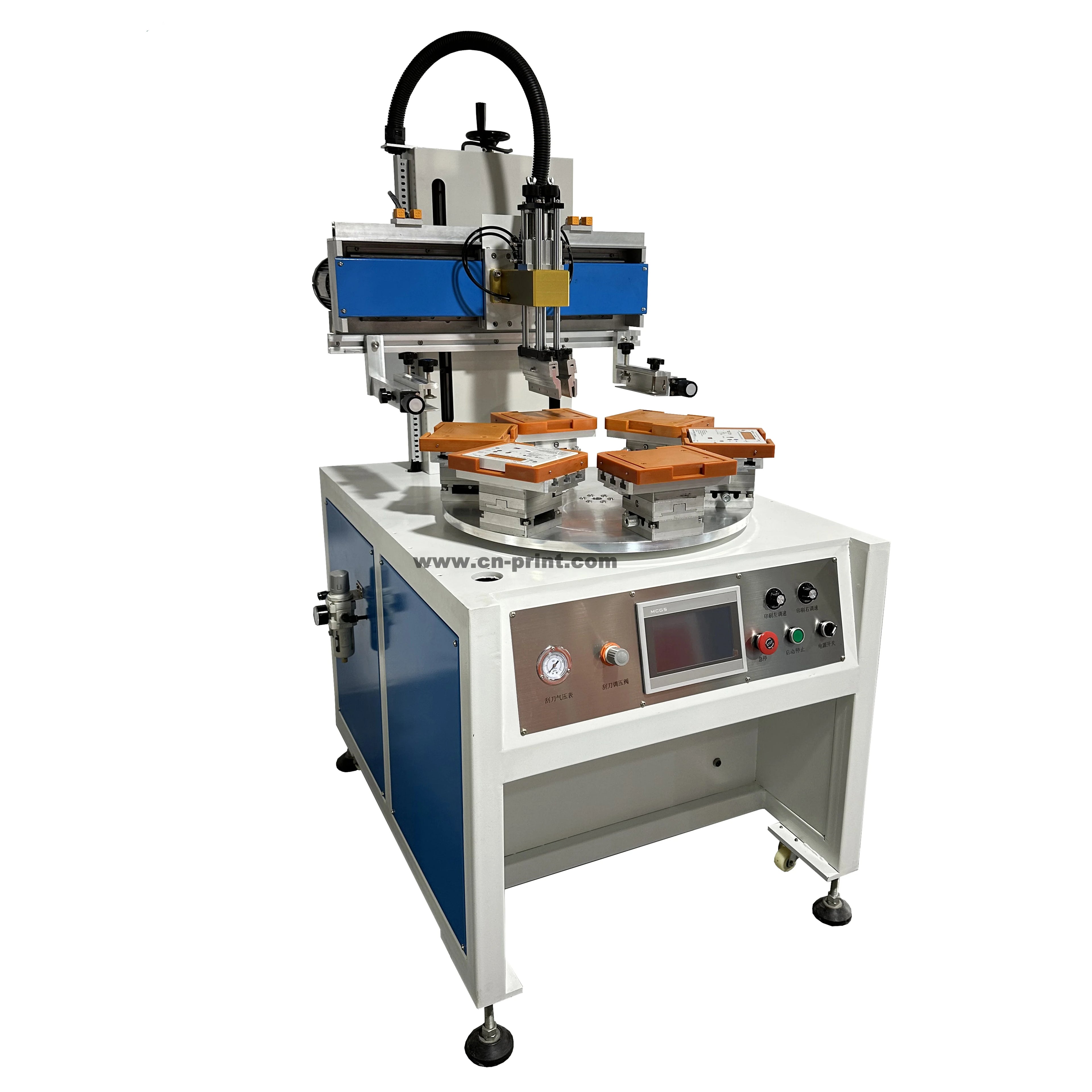 LC Brand Precision Conveyor Glass Screen Printing Machine Turntable Flat Screen Printer for FPC Rotary Stencil Printer Price