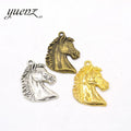 YuenZ Alloy Horse Head Charms Metal Pendants for Jewelry Making Necklace Jewelry Findings Handmade Crafts 40*29mm D904
