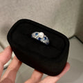 White Treasure Starry Sky Noble Ring with 6-7mm Bread AAAA Grade Platinum Plated Luxury Freshwater Pearl for Women