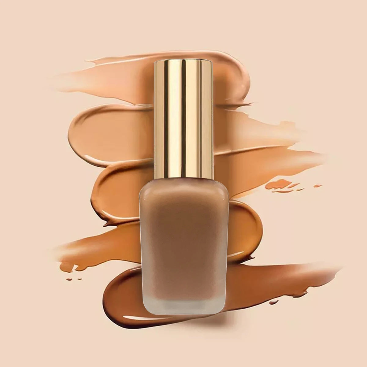 DIY Full Cover Vegan Matte Waterproof Liquid Foundation with Concealer Oil-Control 24H Long Lasting Dark Skin Tone