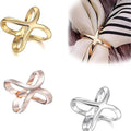 Silk Scarf Clip Ring Wrap Clamp Holder Buckle X-shaped Scarf Ring Buckle Simple Scarf Clips for Shawl Neckerchief Clothing