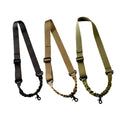Multi-function Tactical 2 Point Elastic Sling Strap Safety Nylon Belt Rope 60-80CM with Metal Hook for Hunting and Climbing