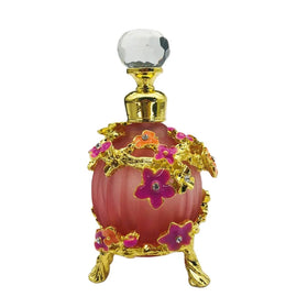30ml Refillable Fancy Attar Round Arabian Egypt Perfume Fragrance Forst Red Bottle Glass Oil Perfume Bottles Dubai