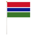 Promotional 14X21CM Digital Printing Eco-Friendly Hand Waving Gambia Flag Polyester Custom Shaking Flag