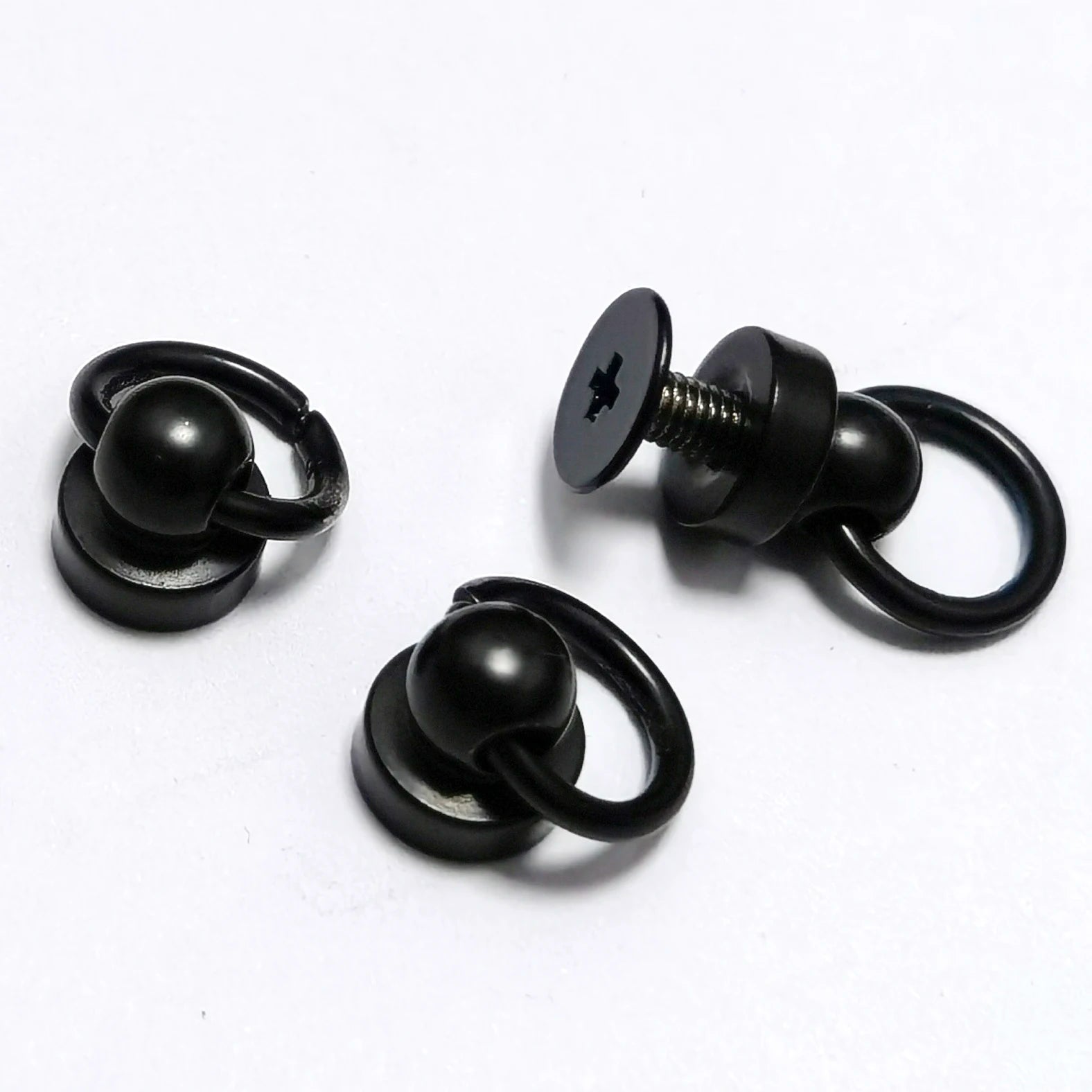 Round Head DIY Bag Accessory Kit Metal Rivet Studs with Pull Ring Buckle Assortment for Leather Craft for Personalized Projects