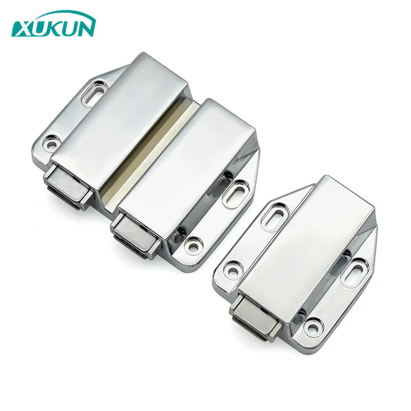 XK824 Zinc Alloy Metal Cabinet Door Magnetic Impact Rebounder Cabinet Invisible Magnetic Suction
