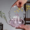 Stovetop Safe Glass Teapot Tea WarmerRemovable Loose Tea Glass Set