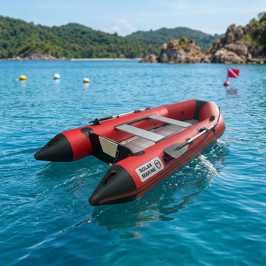 Thermal Welded Process Portable Pontoon Boat 9.8 ft 4 Person 300 CM Inflatable Assault Speed Dinghy for Fishing scuba Diving