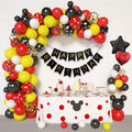12-Inch Red Black Latex Balloon Chain Flag Suit for Birthday Party and Wedding Decorations Zhejiang Made No Printing