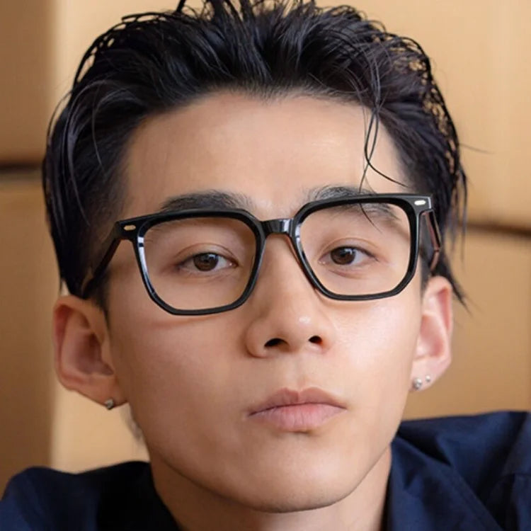 2025High Quality Manufacturer Handmade Rectangle Frames Eyewear Lightweight Frame Vintage Titanium Optical Eyeglasses