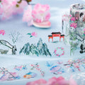 1Roll Cherry Blossom Love Song Series Cherry Blossom Landscaping Tape Handbook Base Collage European DIY