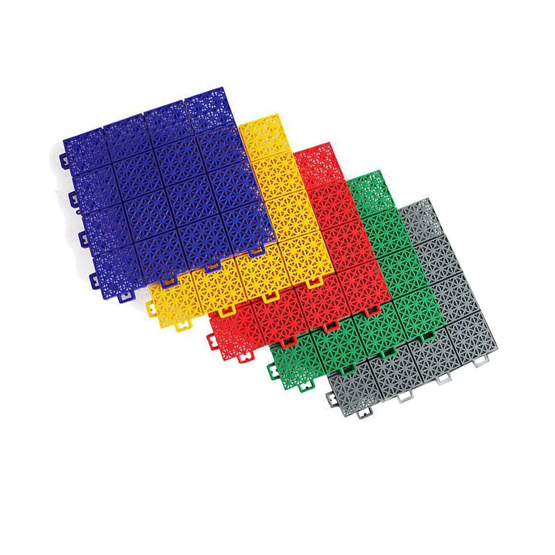 Skyjade 340*340*14.8 mm Plastic PP Interlocking Flooring Tiles for BasketballTennisBadminton Futsal Court
