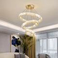 Unique Design Good Quality Customized Luxury Hotel Lobby Led Gold Crystal Modern Chandelier Light Pendant Light
