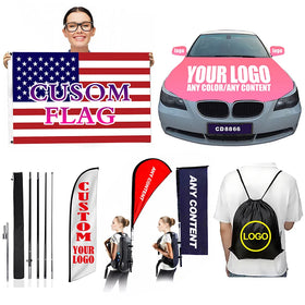 Promotional Product Sports NHL3x5 Ft 100% Polyester Double-sided Brass Ring Outdoor Ice Hockey Custom Banner