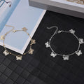HOVANCI New Designs Beads Butterfly Pendants Necklace Silver Gold Butterfly Shaped Charm Foot Chain Anklet Bracelet
