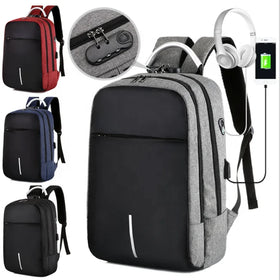 Customized Waterproof Computer Backpack for Men College Student Shoulder Bag With USB Charging Port Anti Theft Backpack