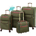 Manufacturer 4 Piece Luggage Set Travel Fabric Luggage Lightweight Spinner Suitcase Set for Men Women