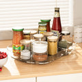 Multifunctuinal Lazy Susan Turntable Clear Lazy Susan Plastic Rotating Tray Refrigerator Kitchen Organizer Box