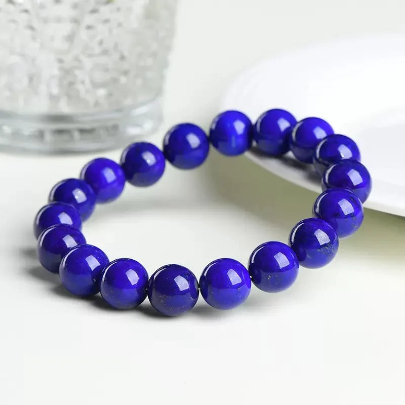Feng Shui Style Natural Lapis Lazuli Bracelet Polished and Engraved Fashionable Home Decoration
