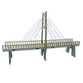 New Design Wooden Cable Stayed Bridge Model Hand Assembled 3D Puzzle Stem Educational Toys for Kids