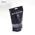 Factory Low MOQ Eco Friendly Custom Printed Logo Plastic Zipper Bag Stand up Pouch With Clear Window