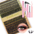 DIY Lash Extension Kit Lash Clusters With Bond Cluster Lashes Wispy D Curling False Eyelash Clusters With Tweezers
