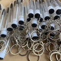 Disposable Crystal Mascara Wands Eyelash Cleanser Glitter Spoolie Eye Lash Brush Tube Custom logo Eyelash Brush Keychain