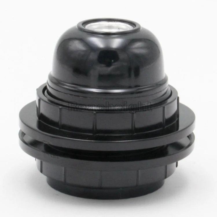 E27 Lamp Holder Vintage Bulb Holders With Shade Ring Black Bakelite Edison Screw Lampholder