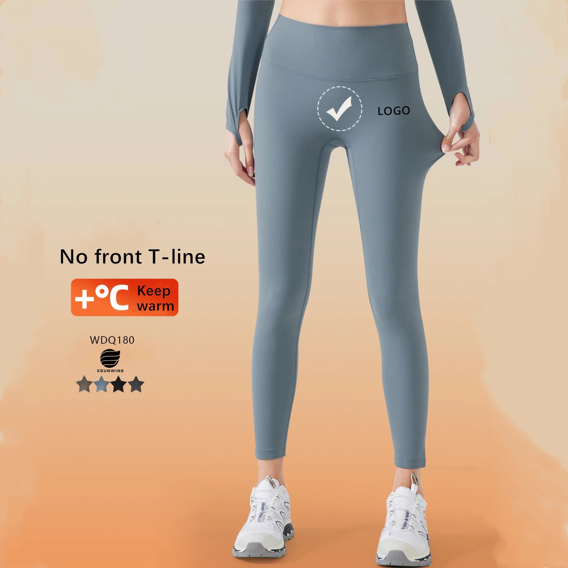Xsunwing Custom Logo Tummy Control Warm Fleece-lined Pants Leggins Para Mujer Sportswear Women Yoga Leggings Pour Femmes WDQ180