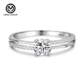 GR110 Wholesale Custom Classic Luxury Style Wedding Rhodium Plated 925 Sterling Silver Double Layer Fine Jewelry Ring for Women