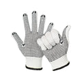 Black Knitted Cotton Yarn PVC Dotted Gloves Non-Slip Construction General Purpose Work Gloves