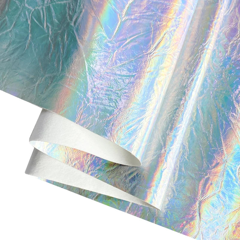 0.8mm Fashion Shiny Faux Leather Fold Design Waterproof Wear-Resistant Imitation Leather for Bags Furniture