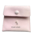 MOQ 10 Pcs Custom Suede Jewelry Makeup Envelope Flap Pouch Velvet Jewelry Packaging Bag with logo Custom