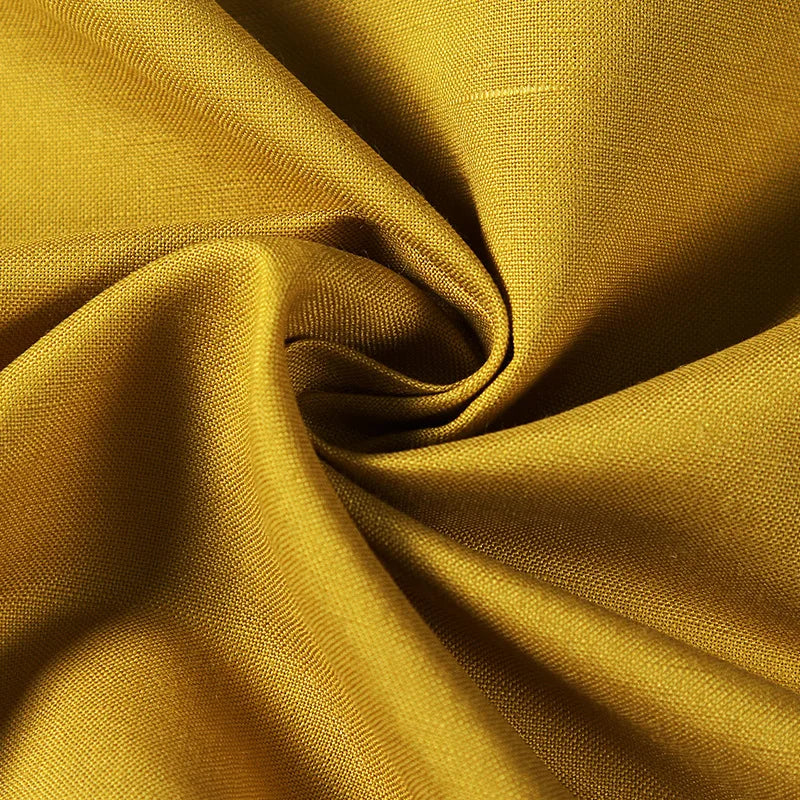 New 150g Solid Color Thickened Clothing Fabrics Plain Weave Linen Fabric in Stock 100% Linen Fabric