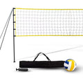 Portable Backyard Beach Park Volleyball Net Set Soft Ball Carrying Bag Boundary Lines Steel Poles Pump Volleyball Accessories