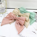 Factory Wholesale High Quality Chiffon Bow Pearl Hair Clip Hair Accessories Ladies Clip
